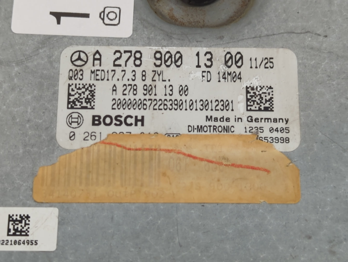 2014 Mercedes-Benz Glc300 PCM Engine Control Computer ECU ECM PCU OEM P/N:A 278 900 13 00 A 278 900 14 00 Fits OEM Used Auto