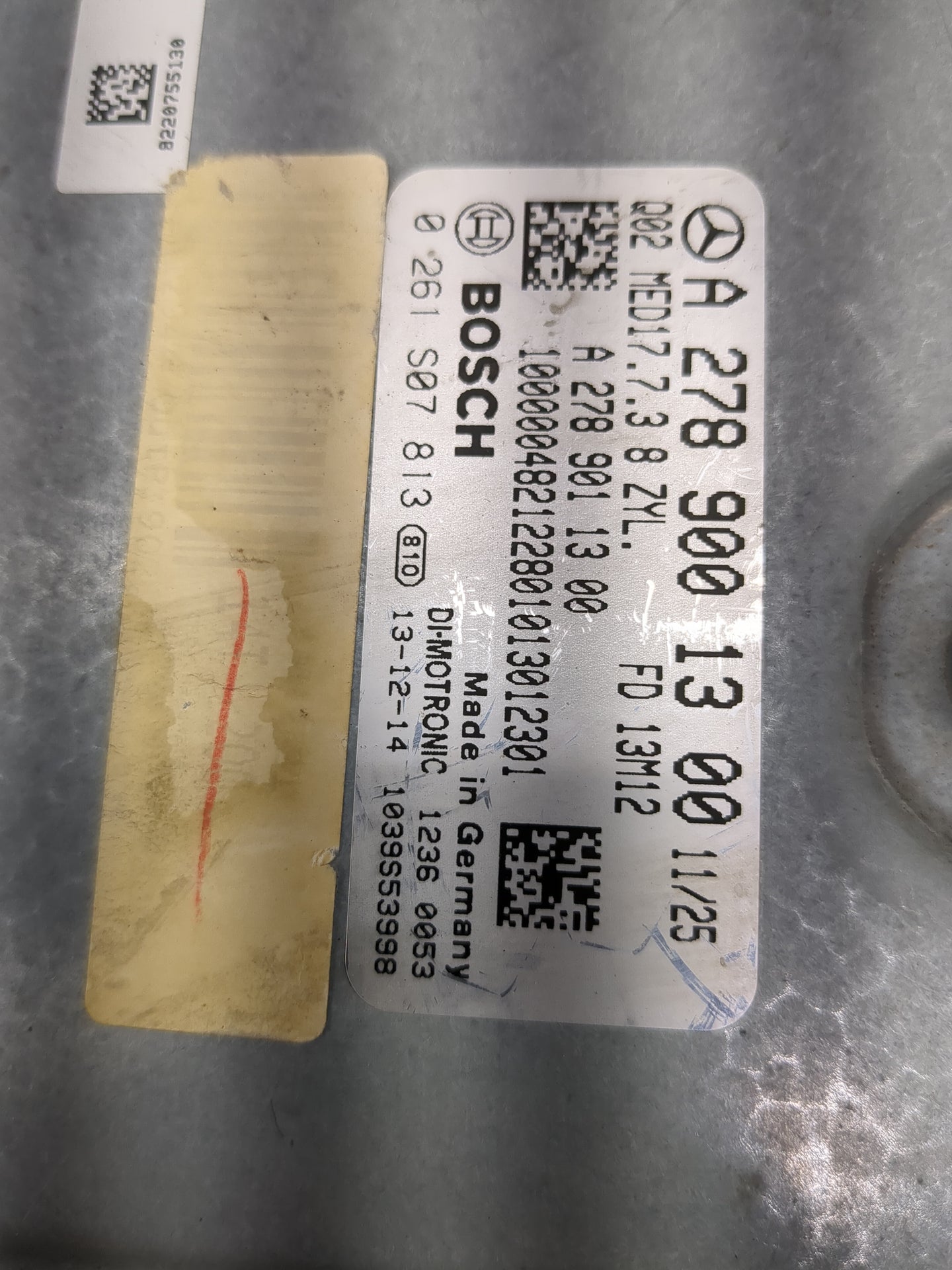 2014 Mercedes-Benz Ml550 PCM Engine Control Computer ECU ECM PCU OEM P/N:A2789001300 0261S07813 Fits OEM Used Auto Parts - O