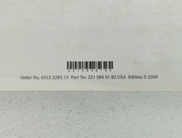 2014 Mercedes-Benz S450 Owners Manual Book Guide OEM Used Auto Parts - Oemusedautoparts1.com