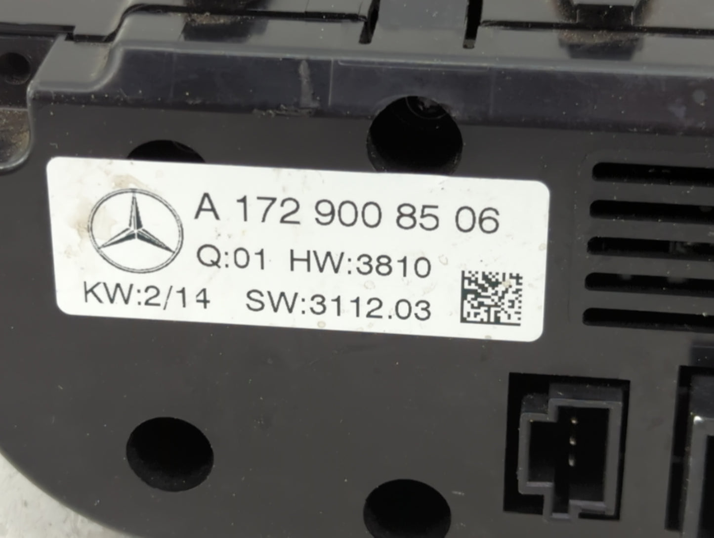 2013-2016 Mercedes-Benz Slk Climate Control Module Temperature AC/Heater Replacement P/N:A1729008506 Fits Fits 2013 2014 201