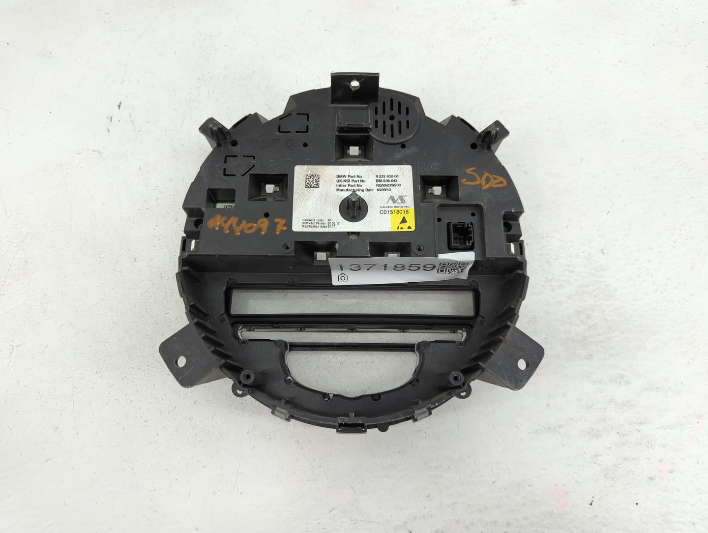 2008-2016 Mini Cooper Instrument Cluster Speedometer Gauges P/N:9232432-03 Fits Fits 2008 2009 2010 2011 2012 2013 2014 2015