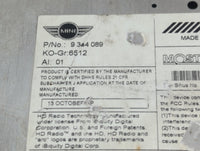 2014 Mini Cooper Clubman Radio AM FM Cd Player Receiver Replacement P/N:9 344 089 Fits Fits 2015 2016 OEM Used Auto Parts - 