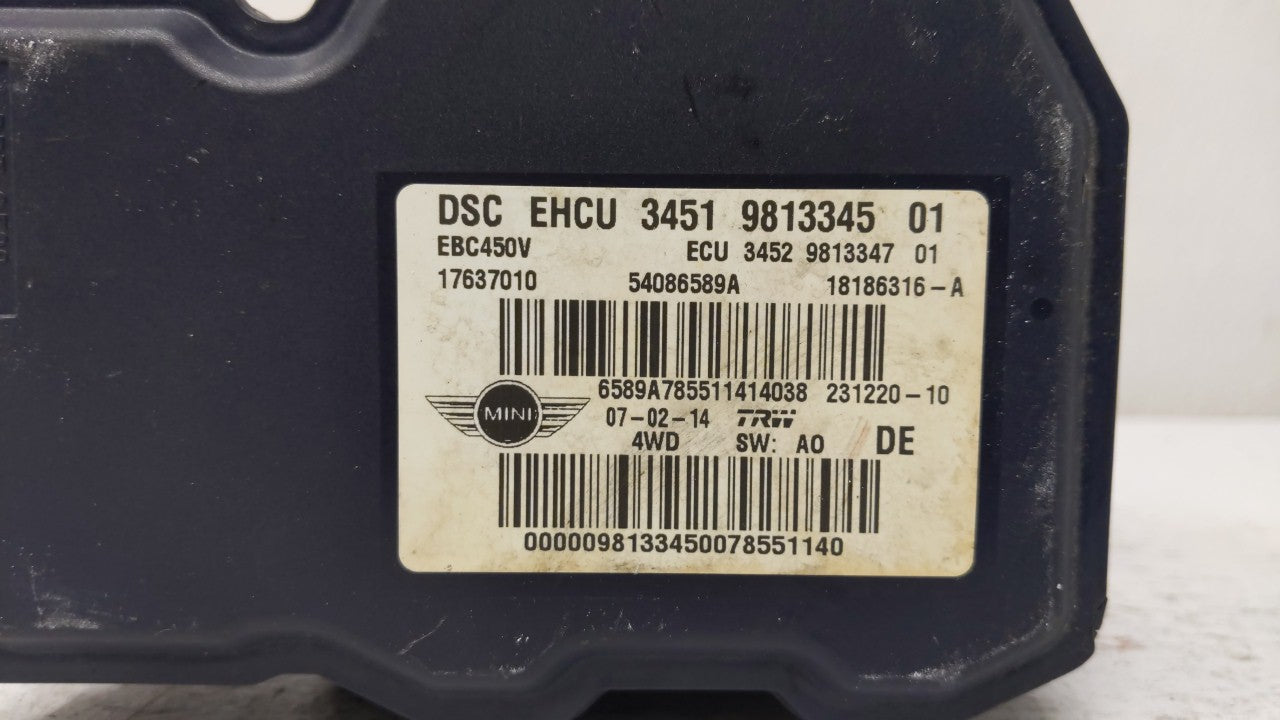 2014-2016 Mini Cooper Countryman ABS Pump Control Module Replacement P/N:54086589A Fits Fits 2014 2015 2016 OEM Used Auto Pa