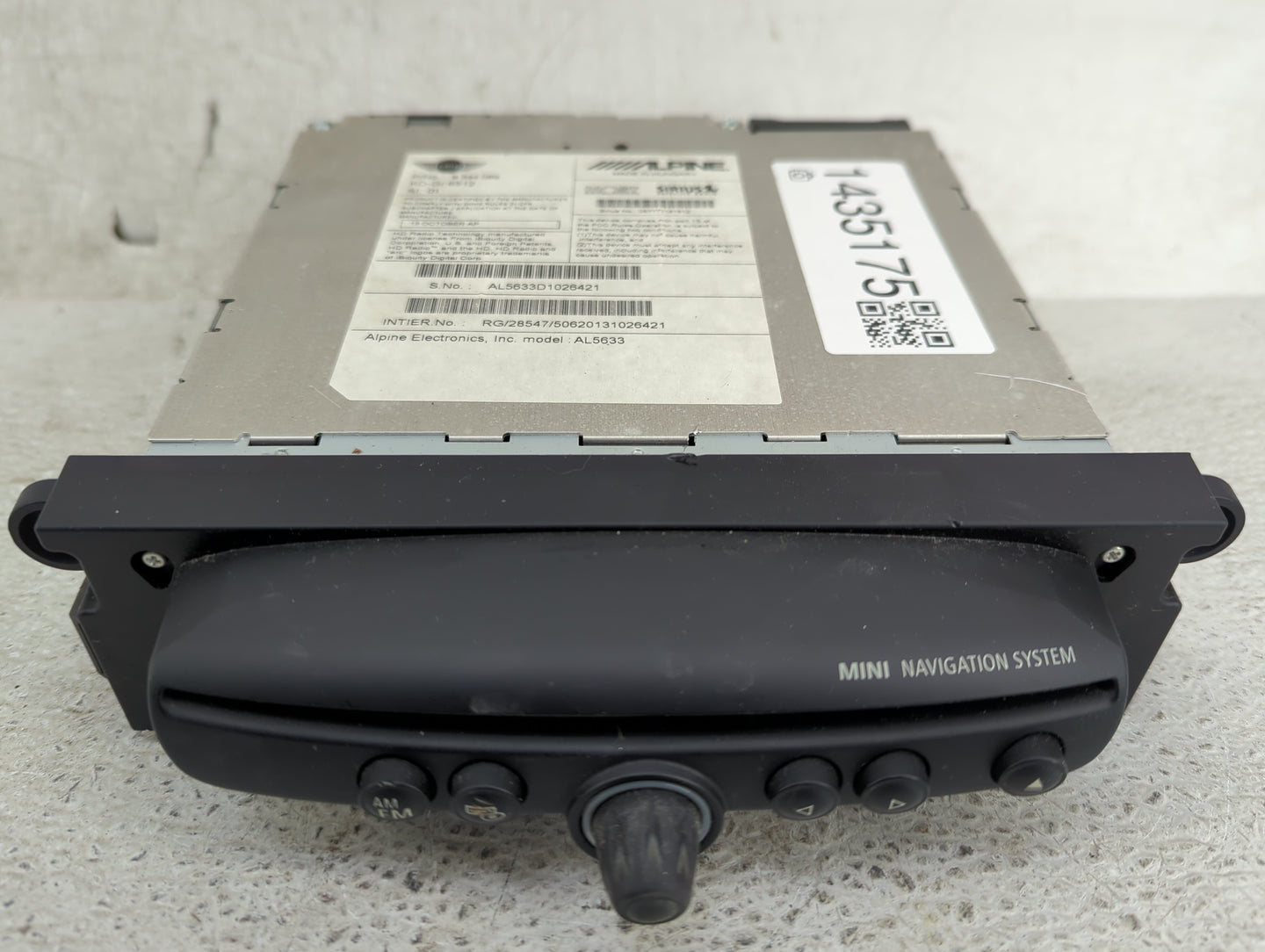 2014 Mini Countryman Radio AM FM Cd Player Receiver Replacement P/N:9344089 KO-Gr6512, AL5633 Fits Fits 2013 2015 2016 OEM U