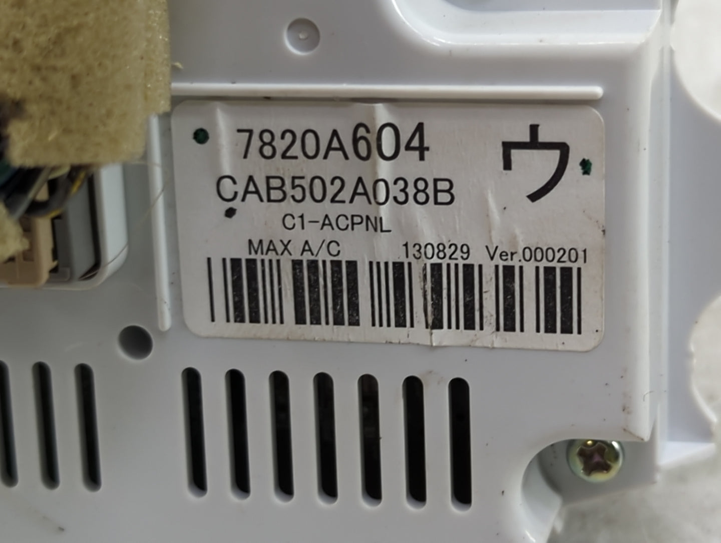 2014 Mitsubishi Outlander Climate Control Module Temperature AC/Heater Replacement P/N:7820A604 CAB502A038B Fits OEM Used Au