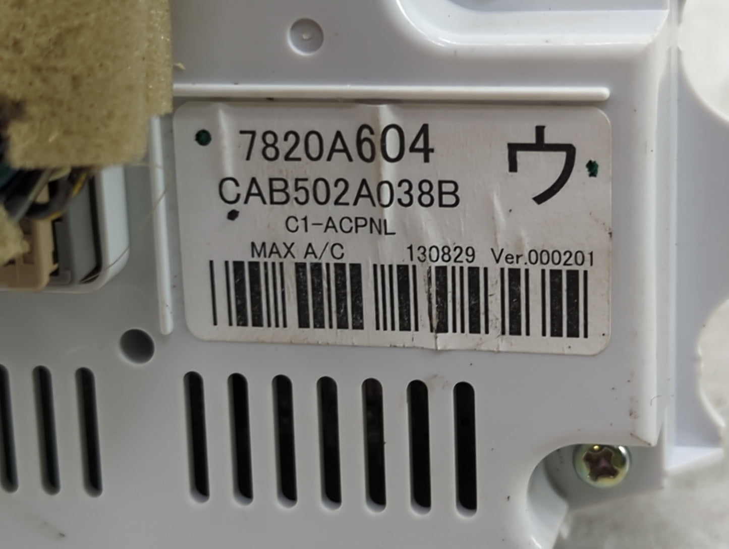 2014 Mitsubishi Outlander Climate Control Module Temperature AC/Heater Replacement P/N:7820A604 CAB502A038B Fits OEM Used Au