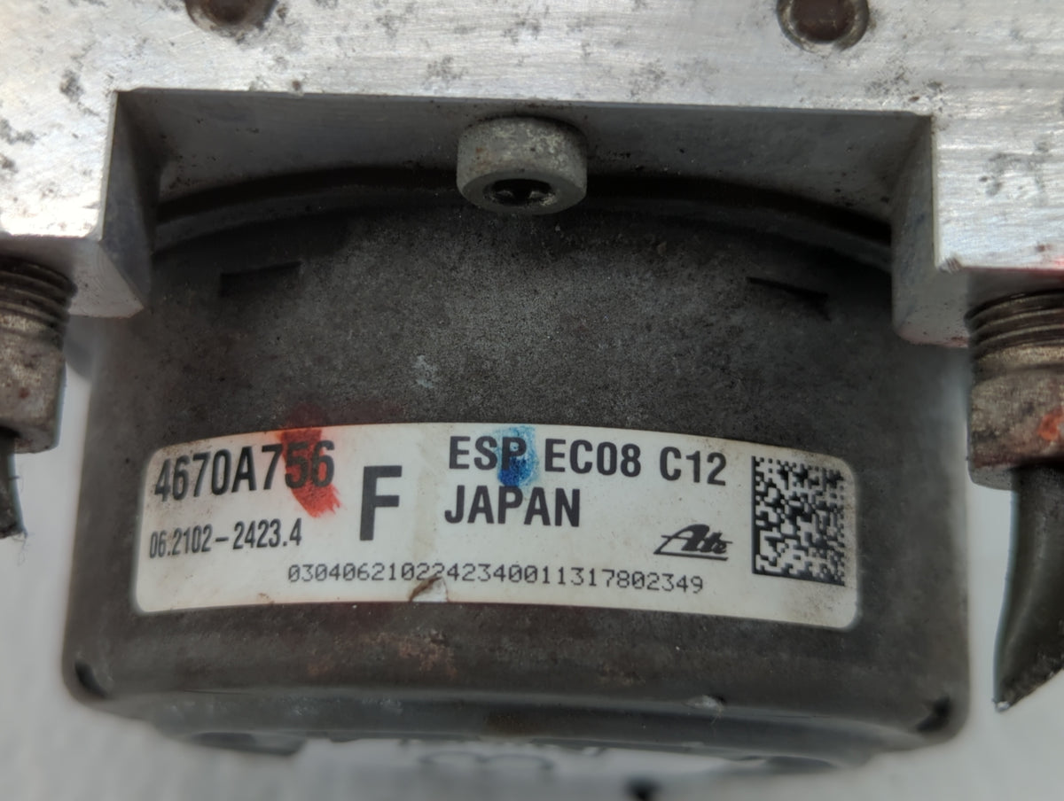2014-2016 Mitsubishi Outlander Anti-Lock Brake ABS Pump Module Actuator OEM P/N:4670A756 ESP EC08 C12 Fits Fits 2014 2015 20