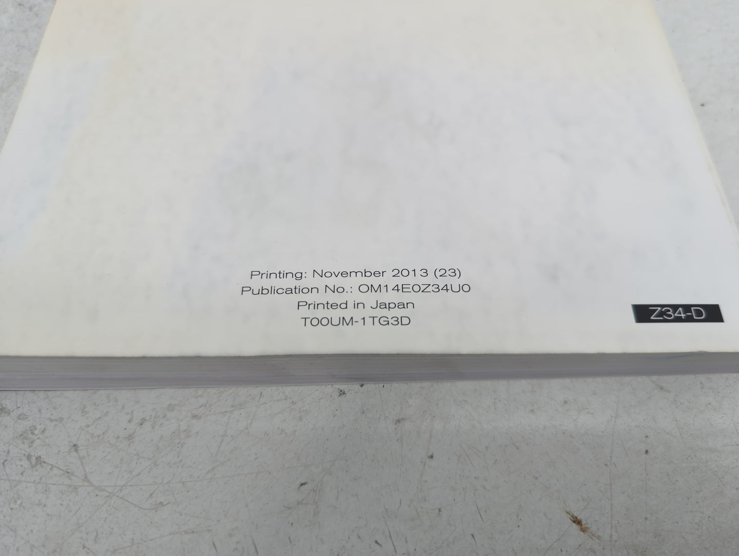 2014 Nissan 370z Owners Manual Book Guide OEM Used Auto Parts - Oemusedautoparts1.com