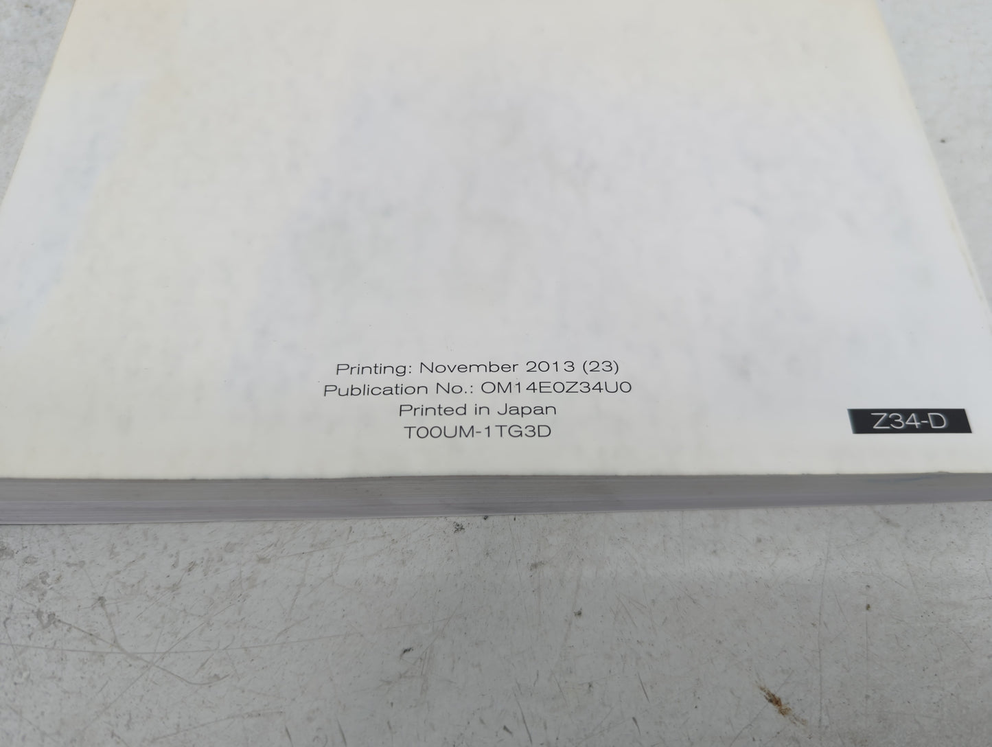 2014 Nissan 370z Owners Manual Book Guide OEM Used Auto Parts - Oemusedautoparts1.com