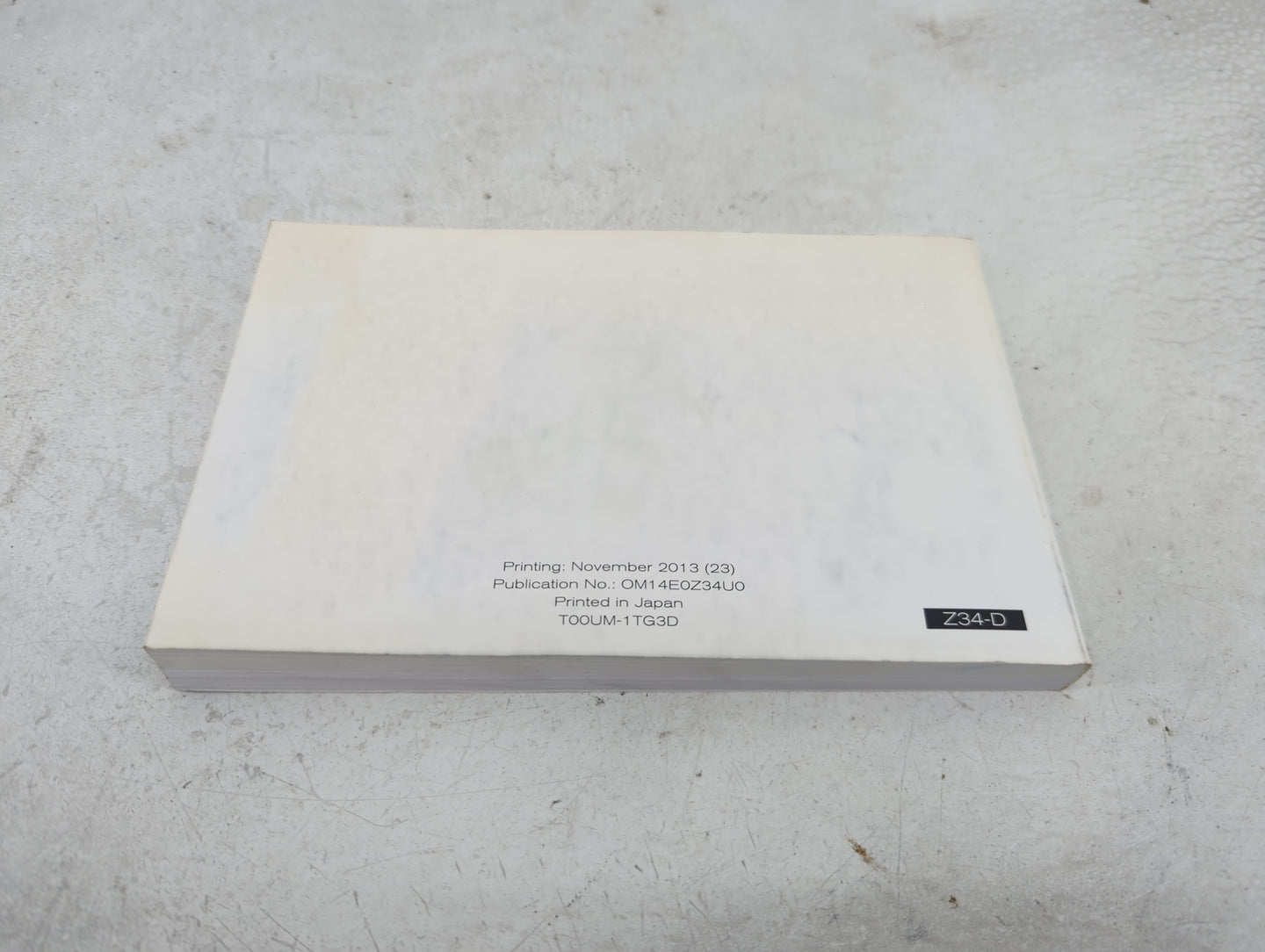 2014 Nissan 370z Owners Manual Book Guide OEM Used Auto Parts - Oemusedautoparts1.com