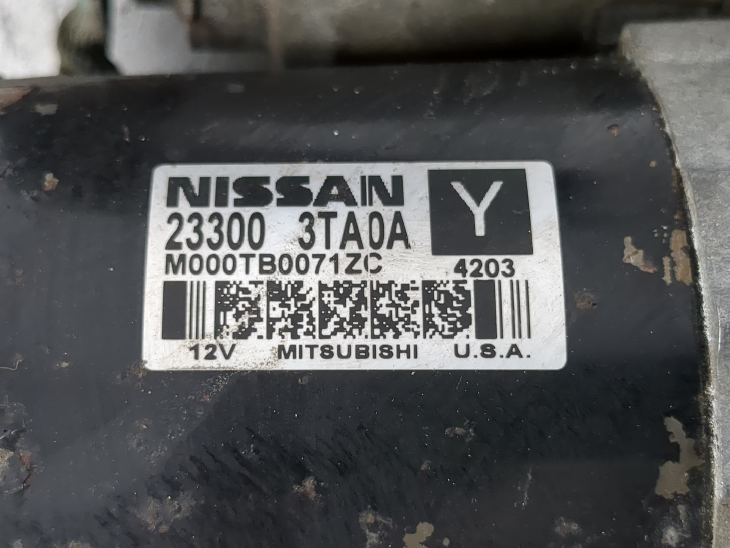 2013-2018 Nissan Altima Car Starter Motor Solenoid OEM P/N:23300 3TA0A Fits Fits 2013 2014 2015 2016 2017 2018 OEM Used Auto