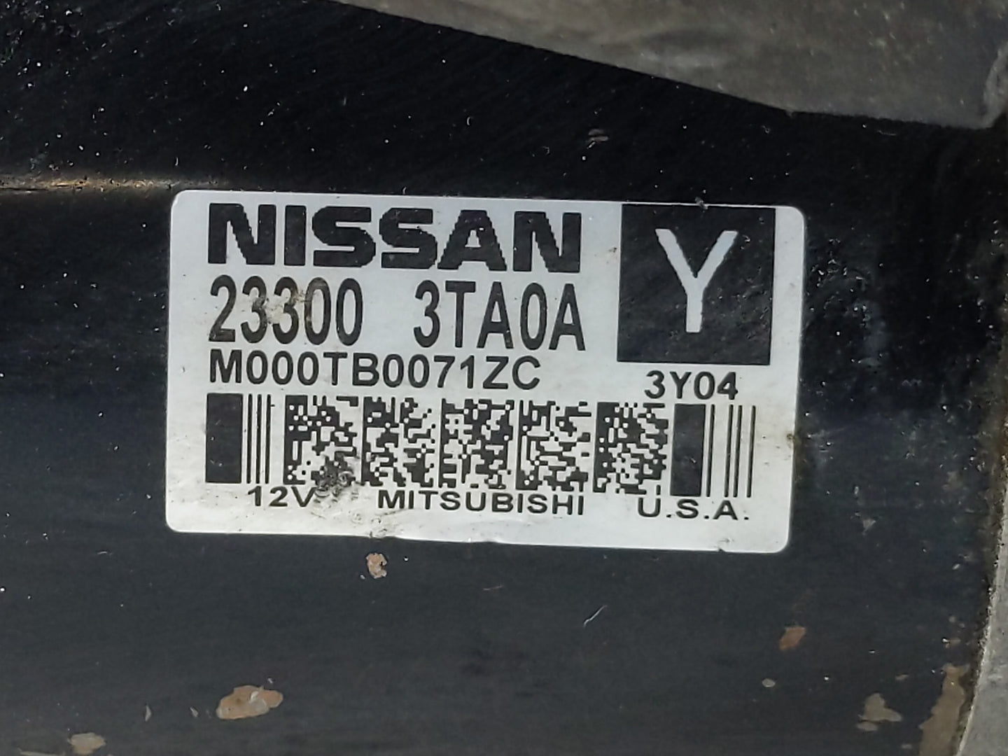 2013-2018 Nissan Altima Car Starter Motor Solenoid OEM P/N:23300 3TA0A Fits Fits 2013 2014 2015 2016 2017 2018 OEM Used Auto