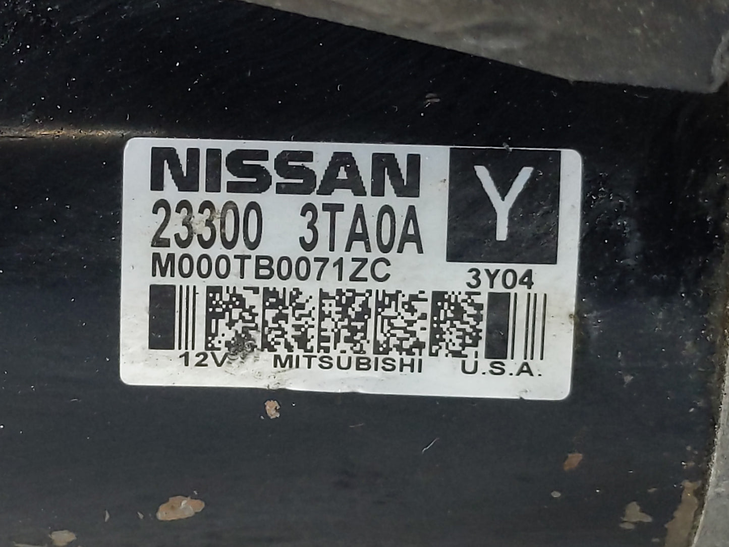 2013-2018 Nissan Altima Car Starter Motor Solenoid OEM P/N:23300 3TA0A Fits Fits 2013 2014 2015 2016 2017 2018 OEM Used Auto