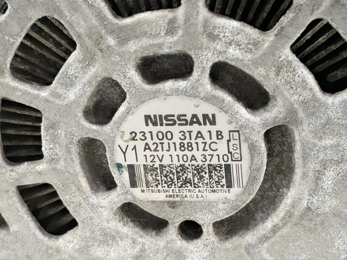 2013-2017 Nissan Altima Alternator Replacement Generator Charging Assembly Engine OEM P/N:23100 3TA1B Fits OEM Used Auto Par