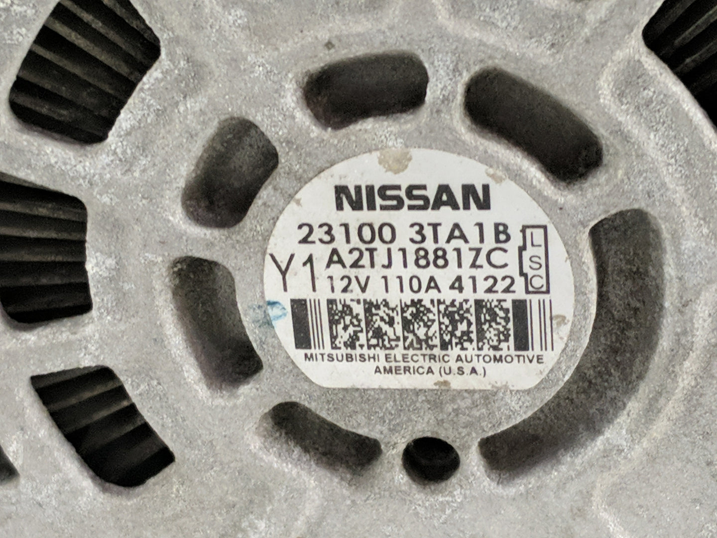 2013-2017 Nissan Altima Alternator Replacement Generator Charging Assembly Engine OEM P/N:A2TJ1881ZC 23100 3TA1B Fits OEM Us