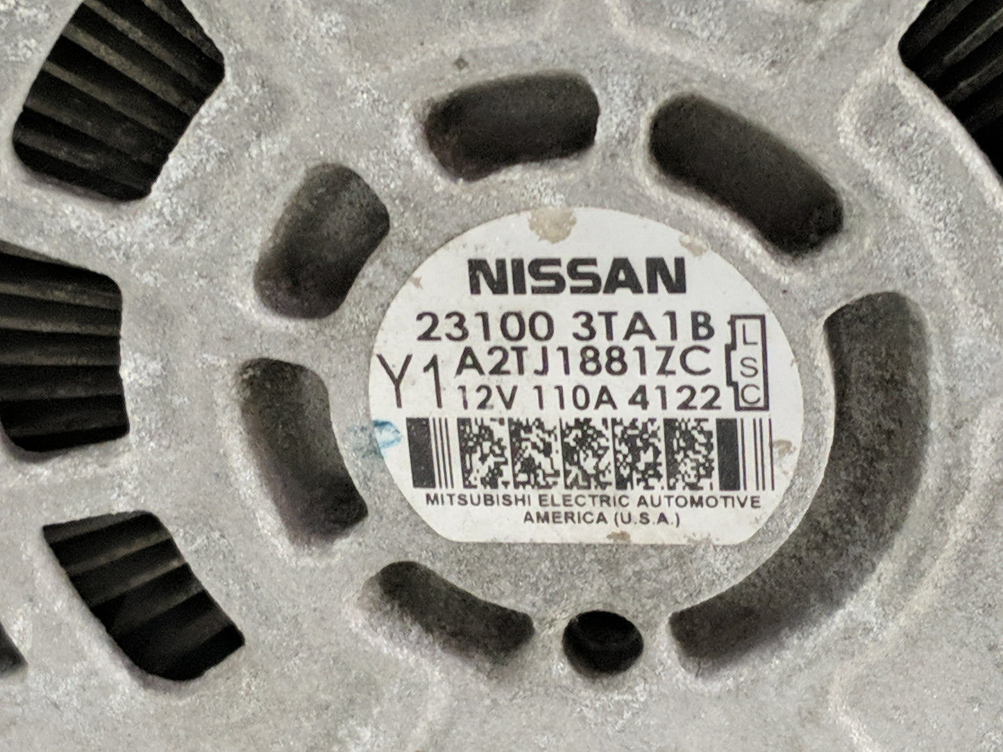 2013-2017 Nissan Altima Alternator Replacement Generator Charging Assembly Engine OEM P/N:A2TJ1881ZC 23100 3TA1B Fits OEM Us