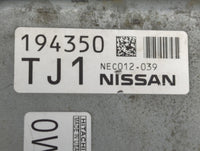 2013-2014 Nissan Altima PCM Engine Control Computer ECU ECM PCU OEM P/N:NEC012-039 Fits Fits 2013 2014 OEM Used Auto Parts -