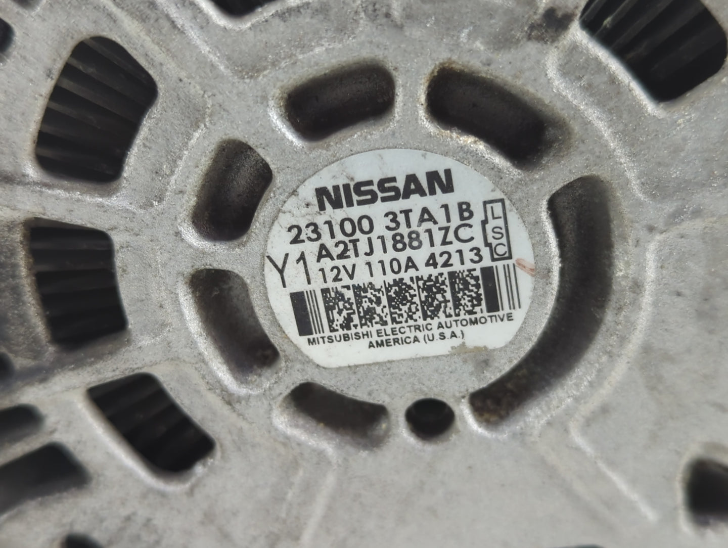 2013-2017 Nissan Altima Alternator Replacement Generator Charging Assembly Engine OEM P/N:A2TJ1881ZC 23100 3TA1B Fits OEM Us