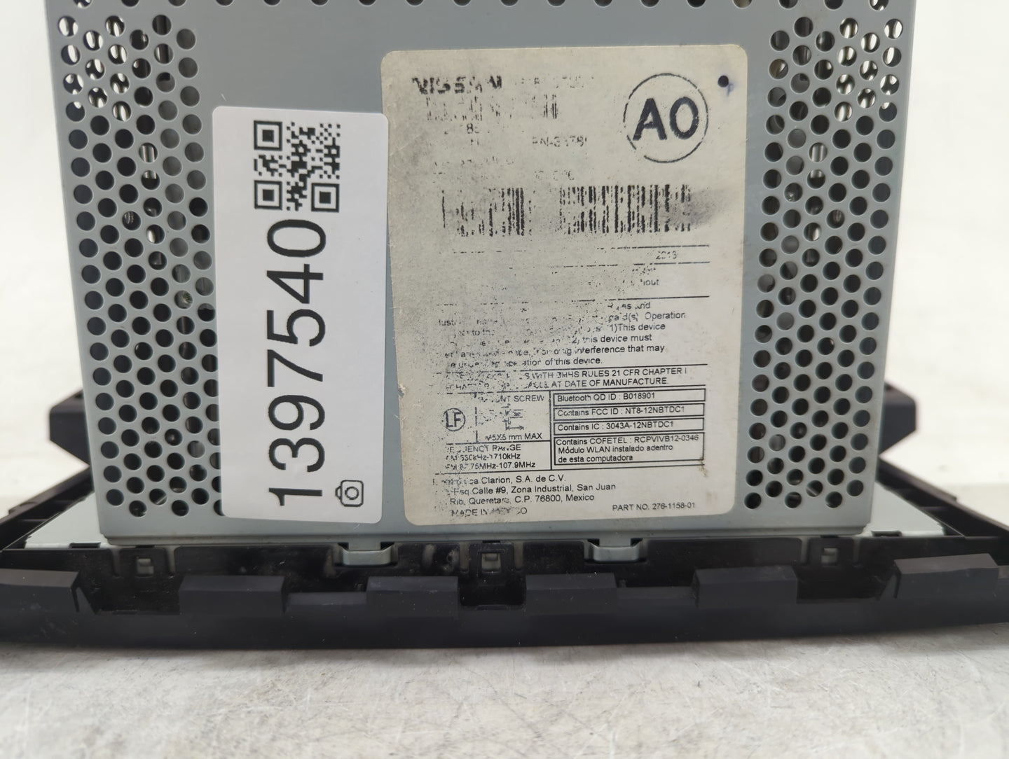 2013-2015 Nissan Altima Radio AM FM Cd Player Receiver Replacement P/N:28185 3TB0G Fits Fits 2013 2014 2015 OEM Used Auto Pa