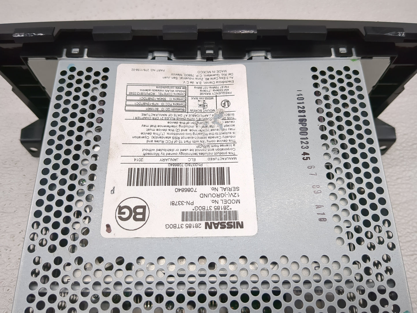 2013-2015 Nissan Altima Radio AM FM Cd Player Receiver Replacement P/N:28185 3TB0G Fits Fits 2013 2014 2015 OEM Used Auto Pa
