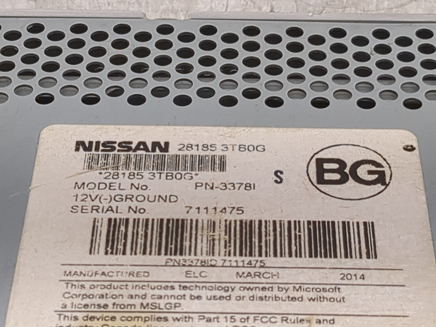 2013-2015 Nissan Altima Radio AM FM Cd Player Receiver Replacement P/N:28185 3TB0G PN-33781 Fits Fits 2013 2014 2015 OEM Use