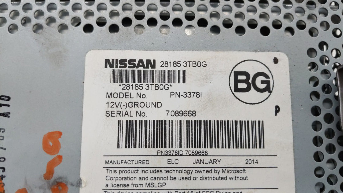 2013-2015 Nissan Altima Am Fm Cd Player Radio Receiver 147923 - Oemusedautoparts1.com