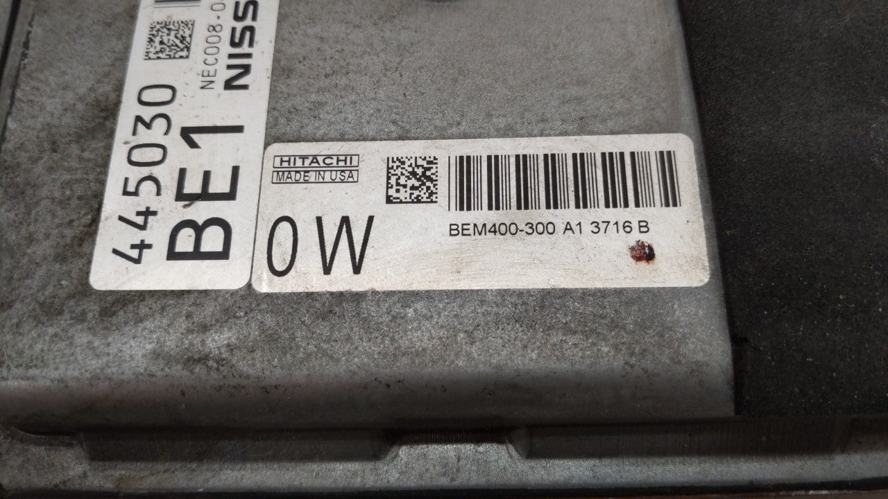 2013-2014 Nissan Altima PCM Engine Control Computer ECU ECM PCU OEM P/N:BEM400-300 MEC300-010 D1 Fits Fits 2013 2014 OEM Use