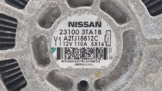 2013-2017 Nissan Altima Alternator Replacement Generator Charging Assembly Engine OEM P/N:23100 3TA1A 23100 3TA1B Fits OEM Used Auto Parts