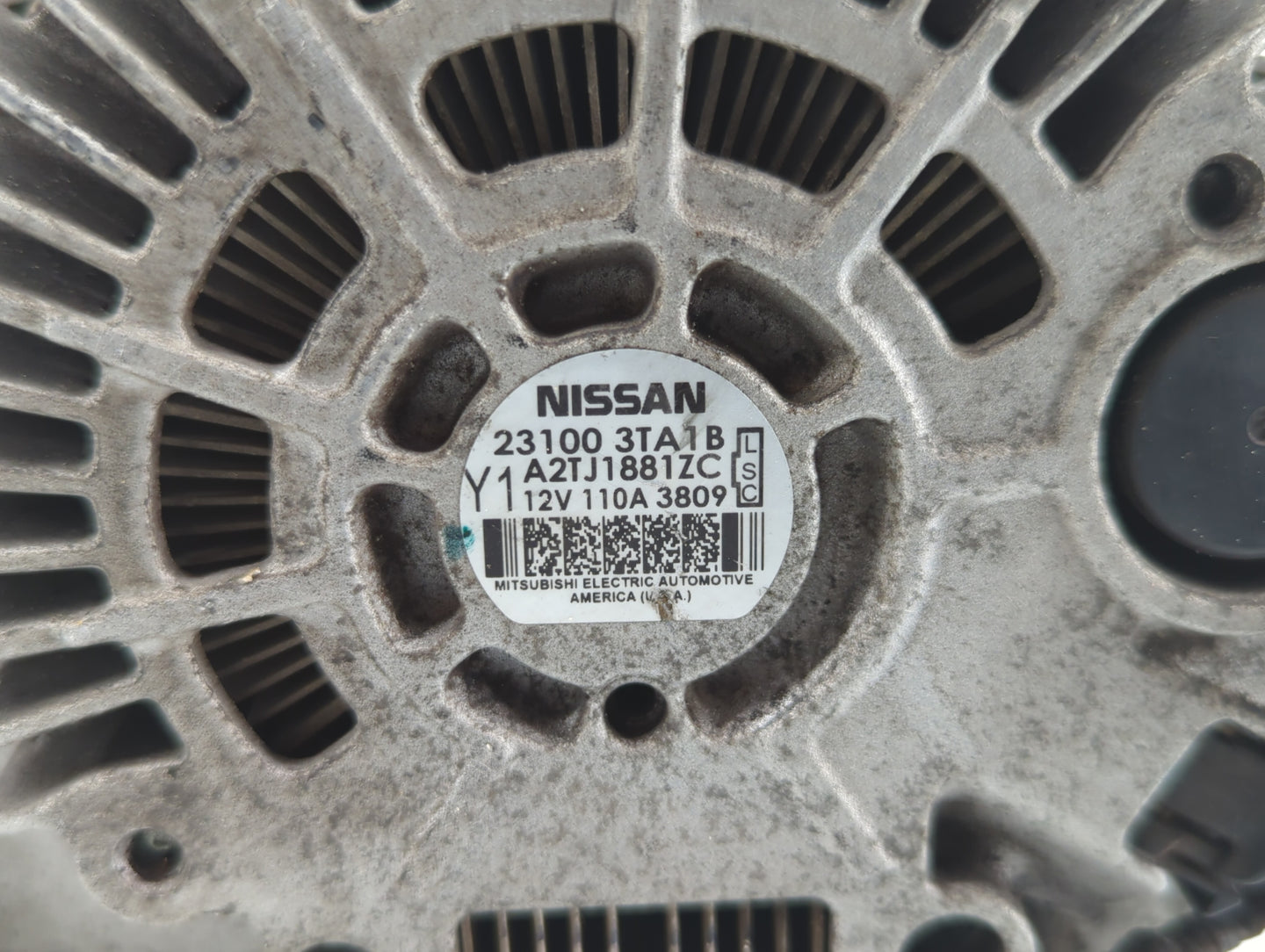 2013-2017 Nissan Altima Alternator Replacement Generator Charging Assembly Engine OEM P/N:23100 3TA1A 23100 3TA1B Fits OEM U