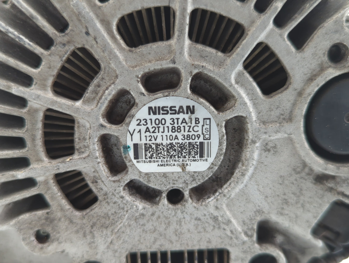 2013-2017 Nissan Altima Alternator Replacement Generator Charging Assembly Engine OEM P/N:23100 3TA1A 23100 3TA1B Fits OEM U