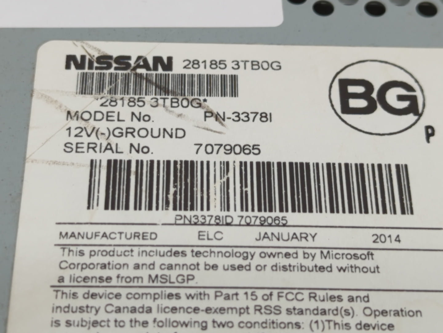 2013-2015 Nissan Altima Am Fm Cd Player Radio Receiver - Oemusedautoparts1.com