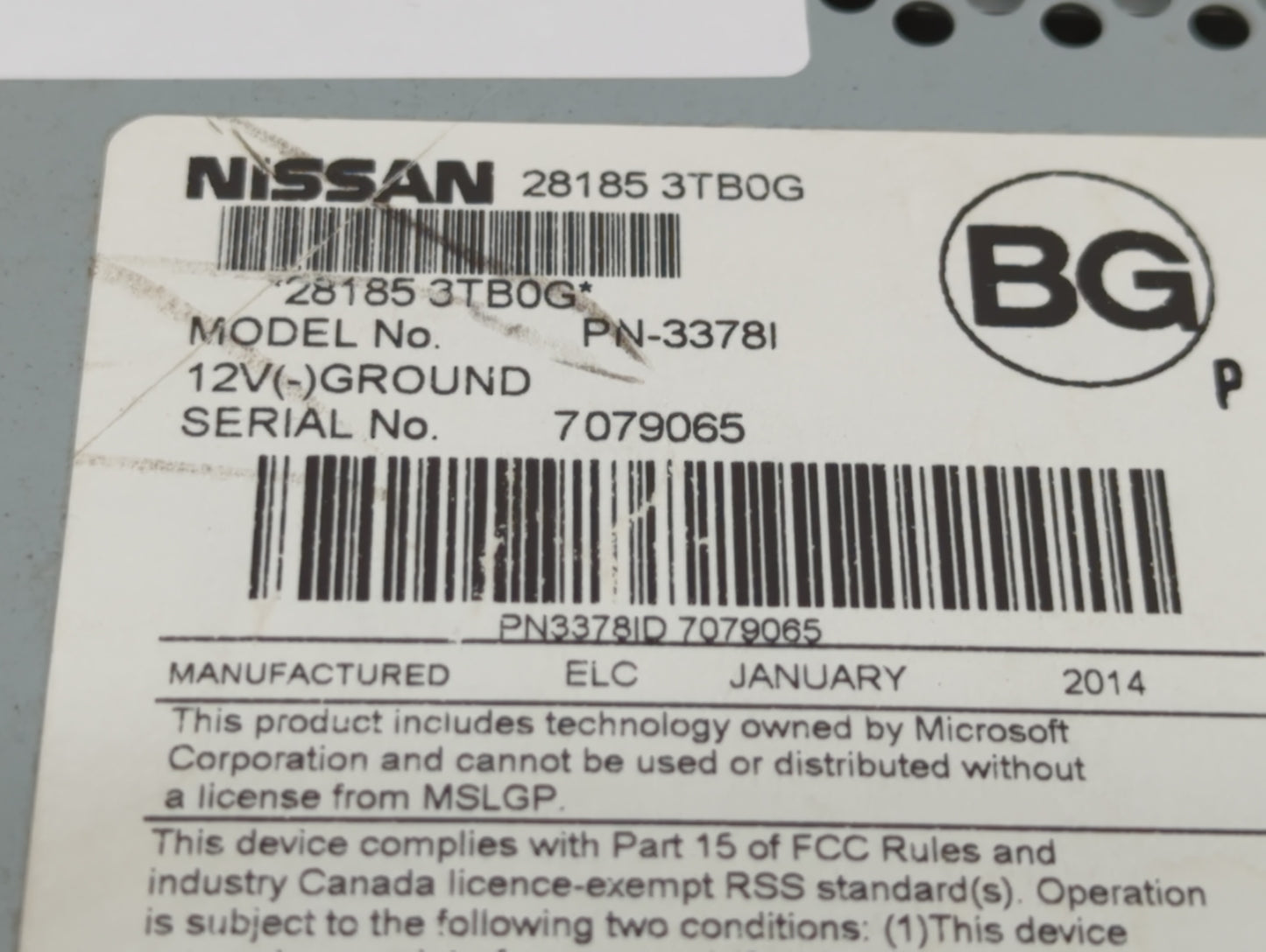 2013-2015 Nissan Altima Am Fm Cd Player Radio Receiver - Oemusedautoparts1.com
