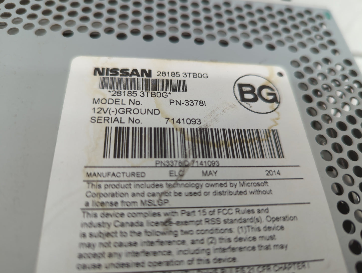 2013-2015 Nissan Altima Am Fm Cd Player Radio Receiver - Oemusedautoparts1.com