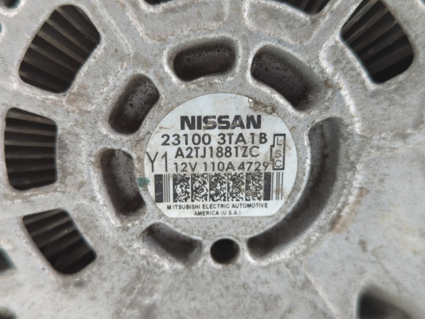2013-2017 Nissan Altima Alternator Replacement Generator Charging Assembly Engine OEM P/N:23100 3TA1A 23100 3TA1B Fits OEM U