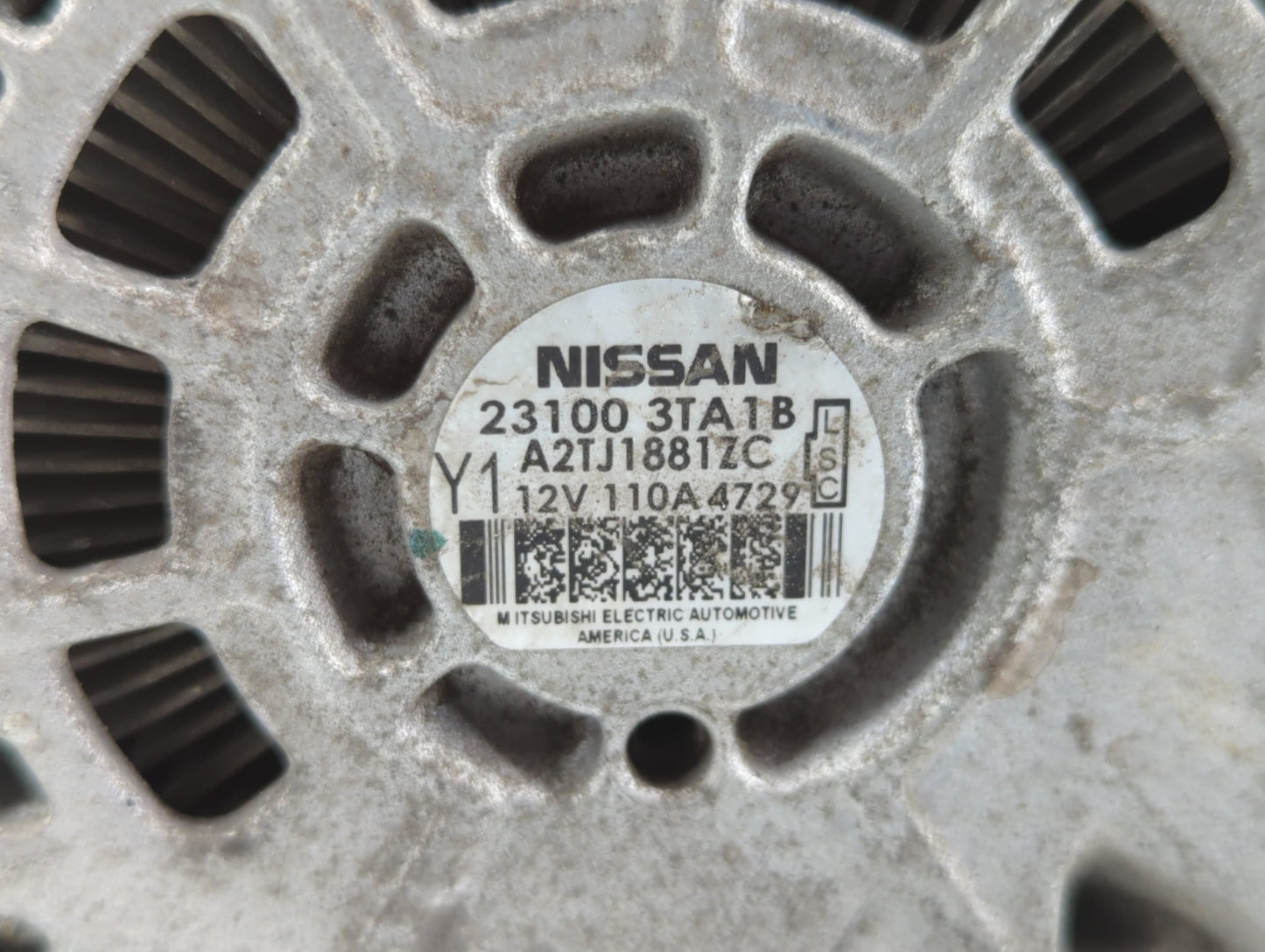 2013-2017 Nissan Altima Alternator Replacement Generator Charging Assembly Engine OEM P/N:23100 3TA1A 23100 3TA1B Fits OEM U