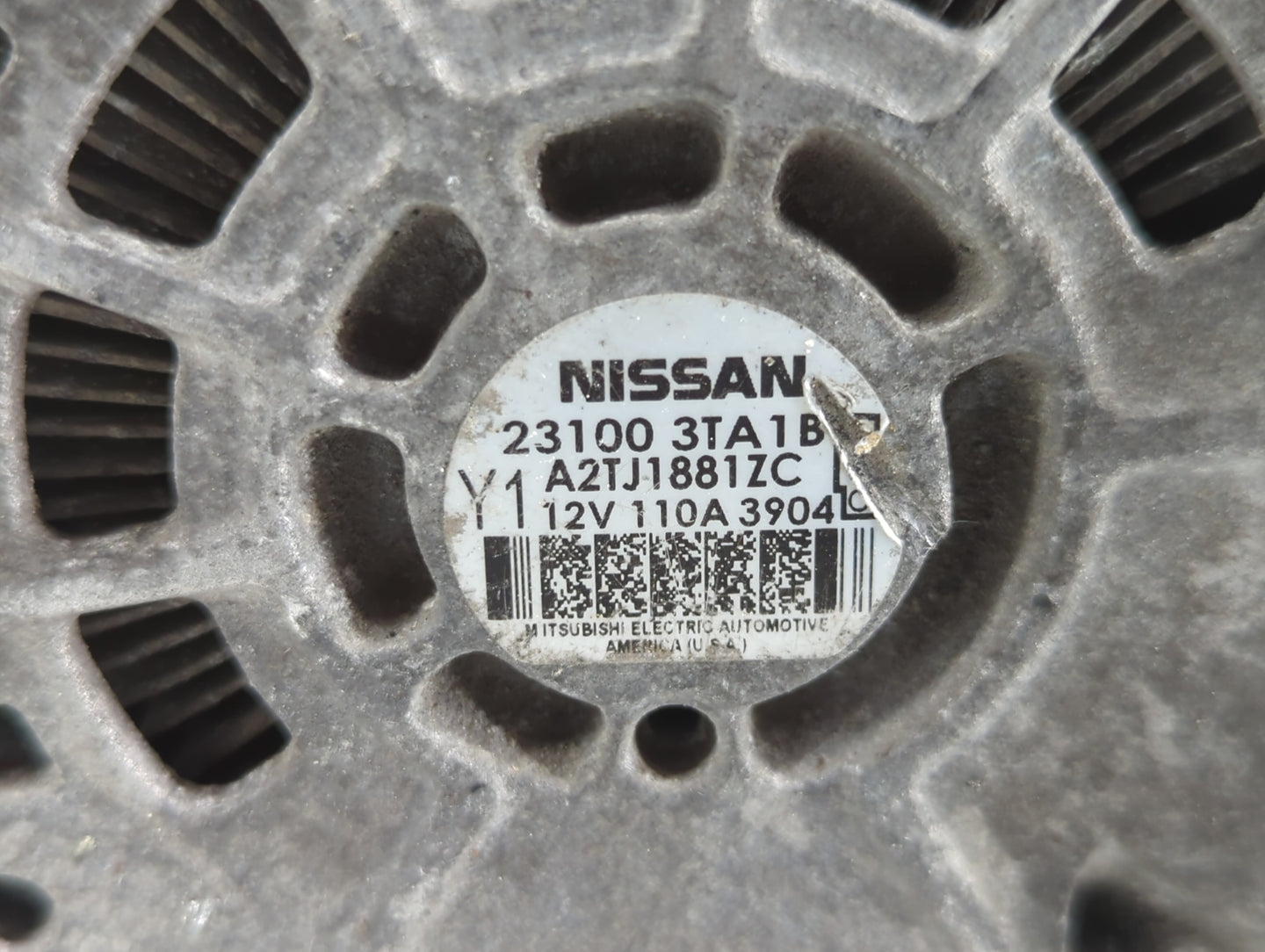 2013-2017 Nissan Altima Alternator Replacement Generator Charging Assembly Engine OEM P/N:23100 3TA1A 23100 3TA1B Fits OEM U