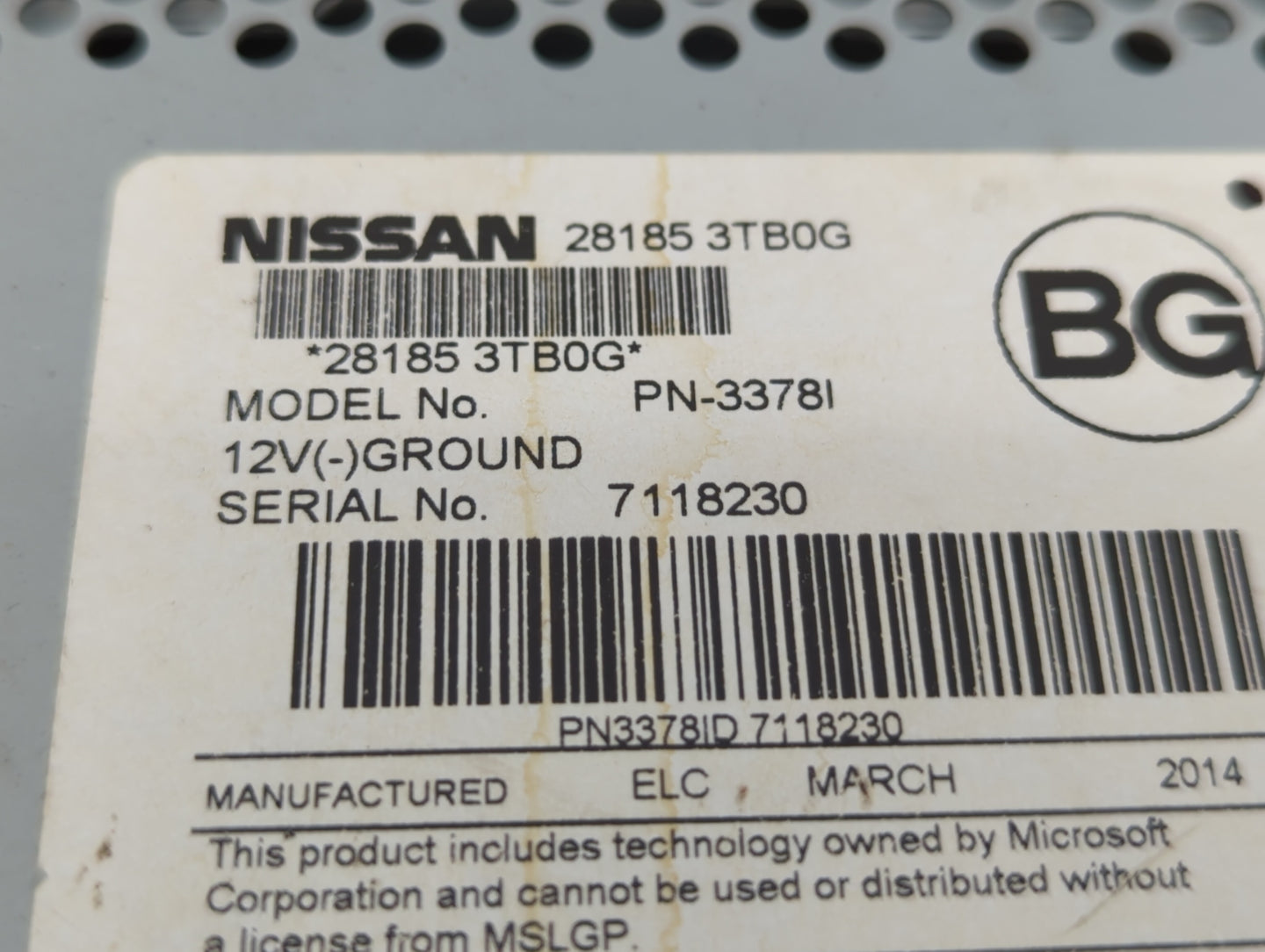 2013-2015 Nissan Altima Am Fm Cd Player Radio Receiver - Oemusedautoparts1.com