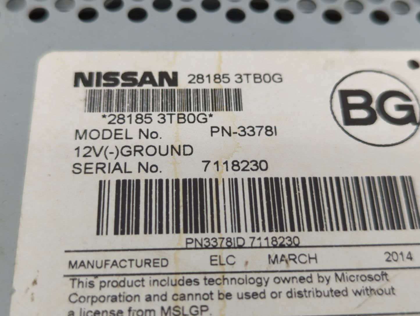 2013-2015 Nissan Altima Am Fm Cd Player Radio Receiver - Oemusedautoparts1.com