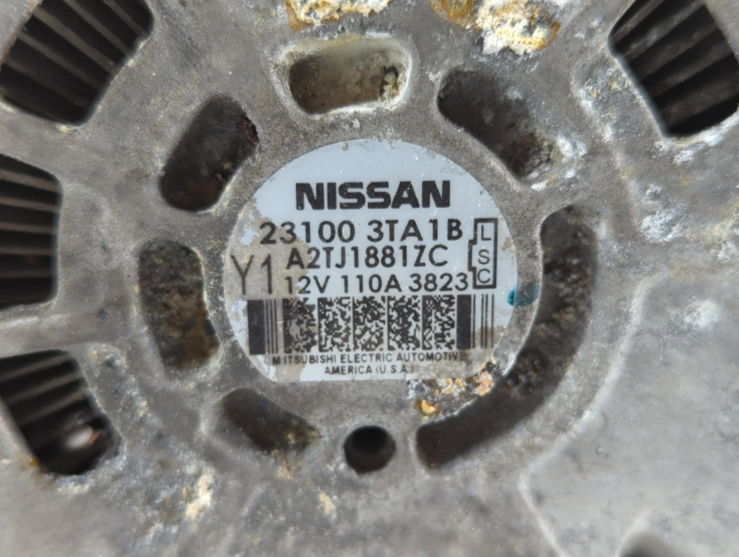 2013-2017 Nissan Altima Alternator Replacement Generator Charging Assembly Engine OEM P/N:A2TJ1881ZC 23100 3TA1B Fits OEM Us