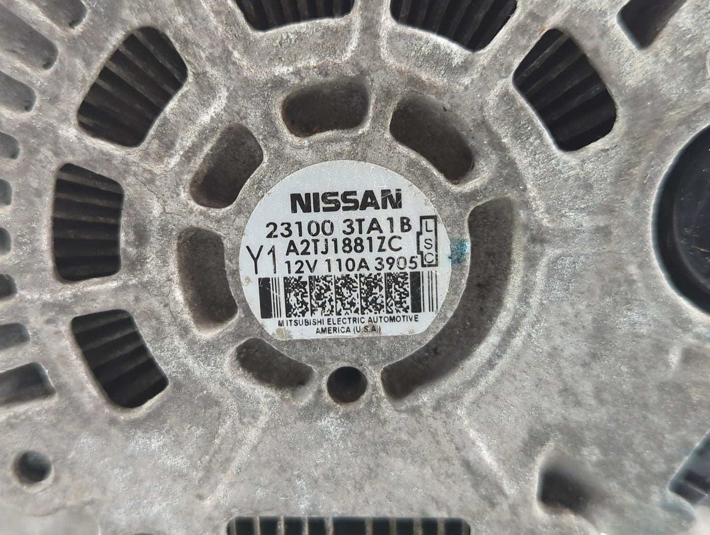 2013-2017 Nissan Altima Alternator Replacement Generator Charging Assembly Engine OEM P/N:A2TJ1881ZC 23100 3TA1B Fits OEM Us