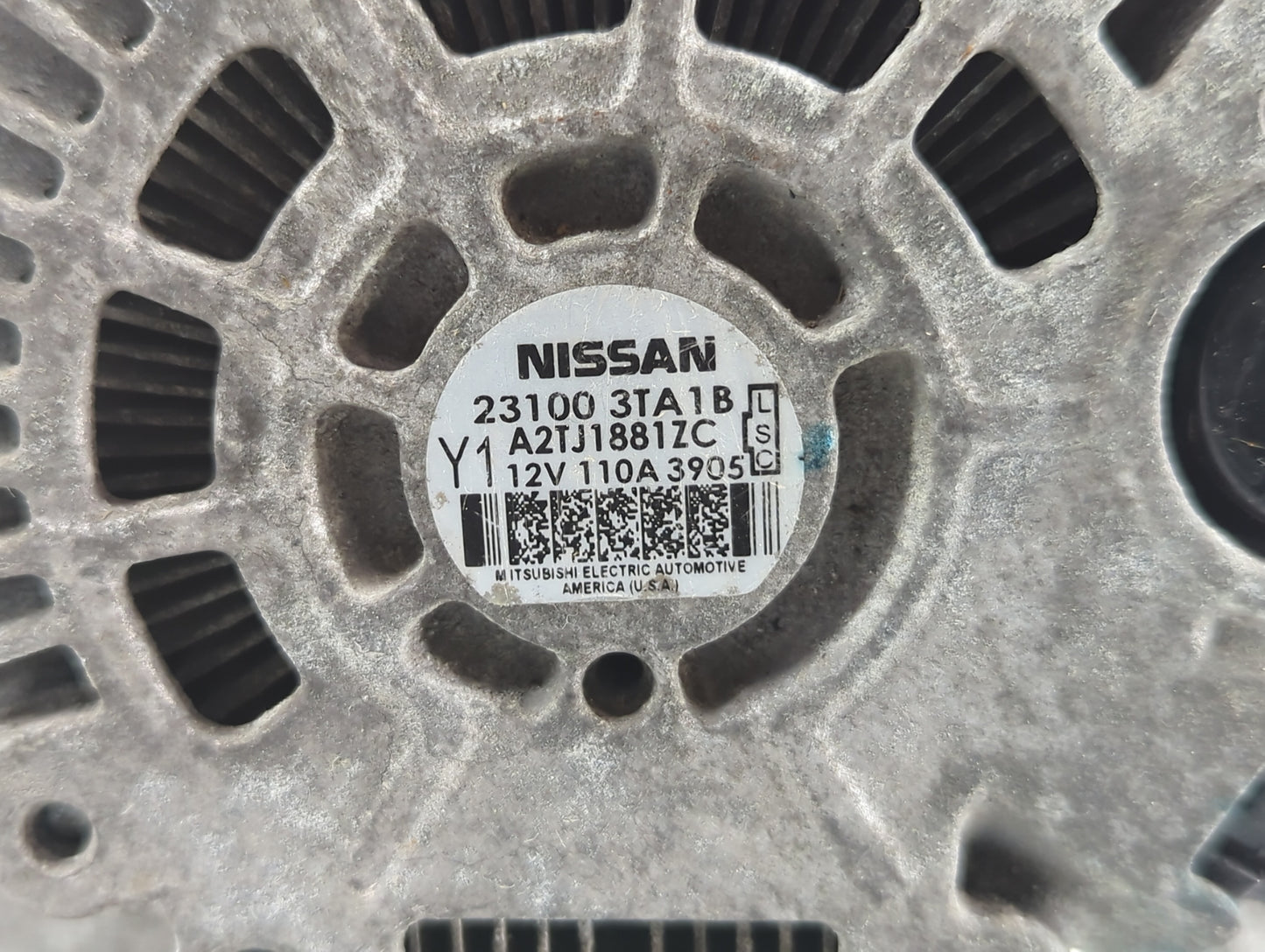 2013-2017 Nissan Altima Alternator Replacement Generator Charging Assembly Engine OEM P/N:A2TJ1881ZC 23100 3TA1B Fits OEM Us