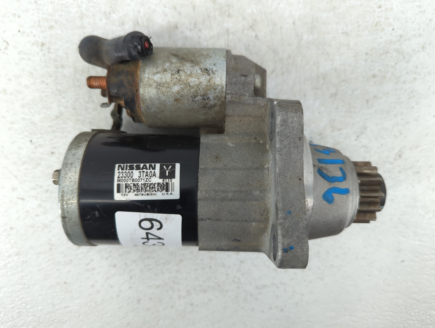 2013-2018 Nissan Altima Car Starter Motor Solenoid OEM P/N:M000TB0071ZC 23300 3TA0A Fits Fits 2013 2014 2015 2016 2017 2018 