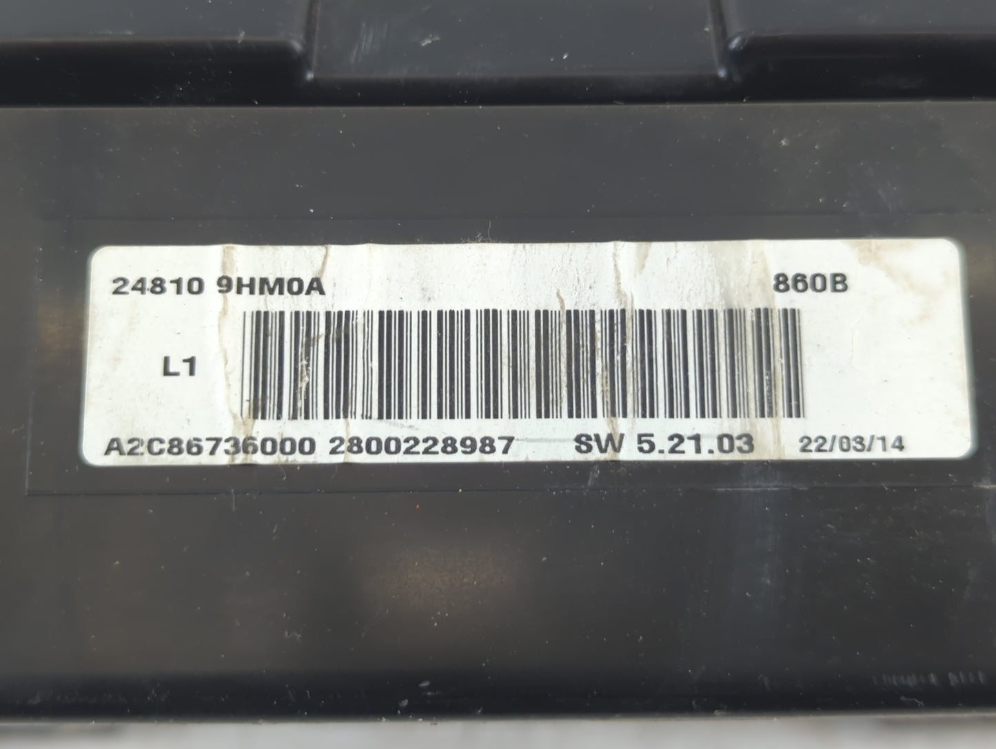 2014 Nissan Altima Instrument Cluster Speedometer Gauges P/N:24810 9HM0A Fits OEM Used Auto Parts - Oemusedautoparts1.com
