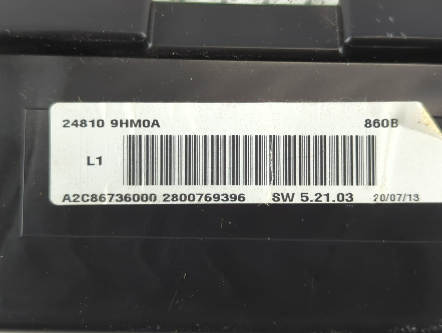 2014 Nissan Altima Instrument Cluster Speedometer Gauges P/N:24810 9HM0A Fits OEM Used Auto Parts - Oemusedautoparts1.com