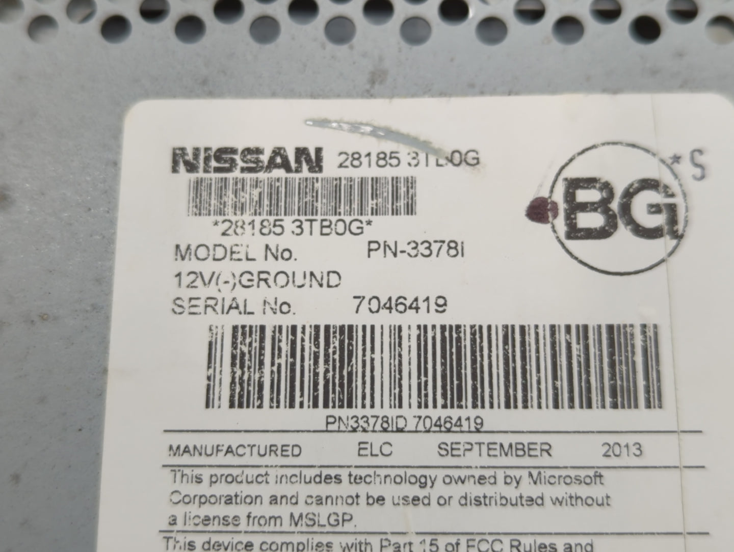 Nissan Altima Am Fm Cd Player Radio Receiver - Oemusedautoparts1.com