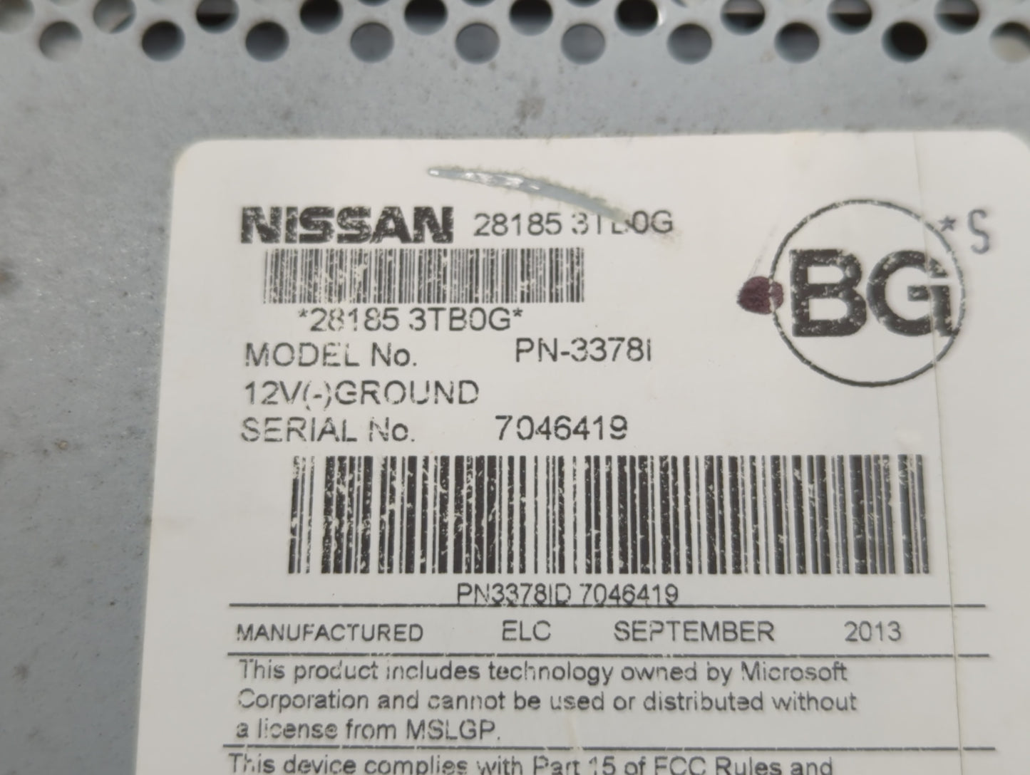 Nissan Altima Am Fm Cd Player Radio Receiver - Oemusedautoparts1.com