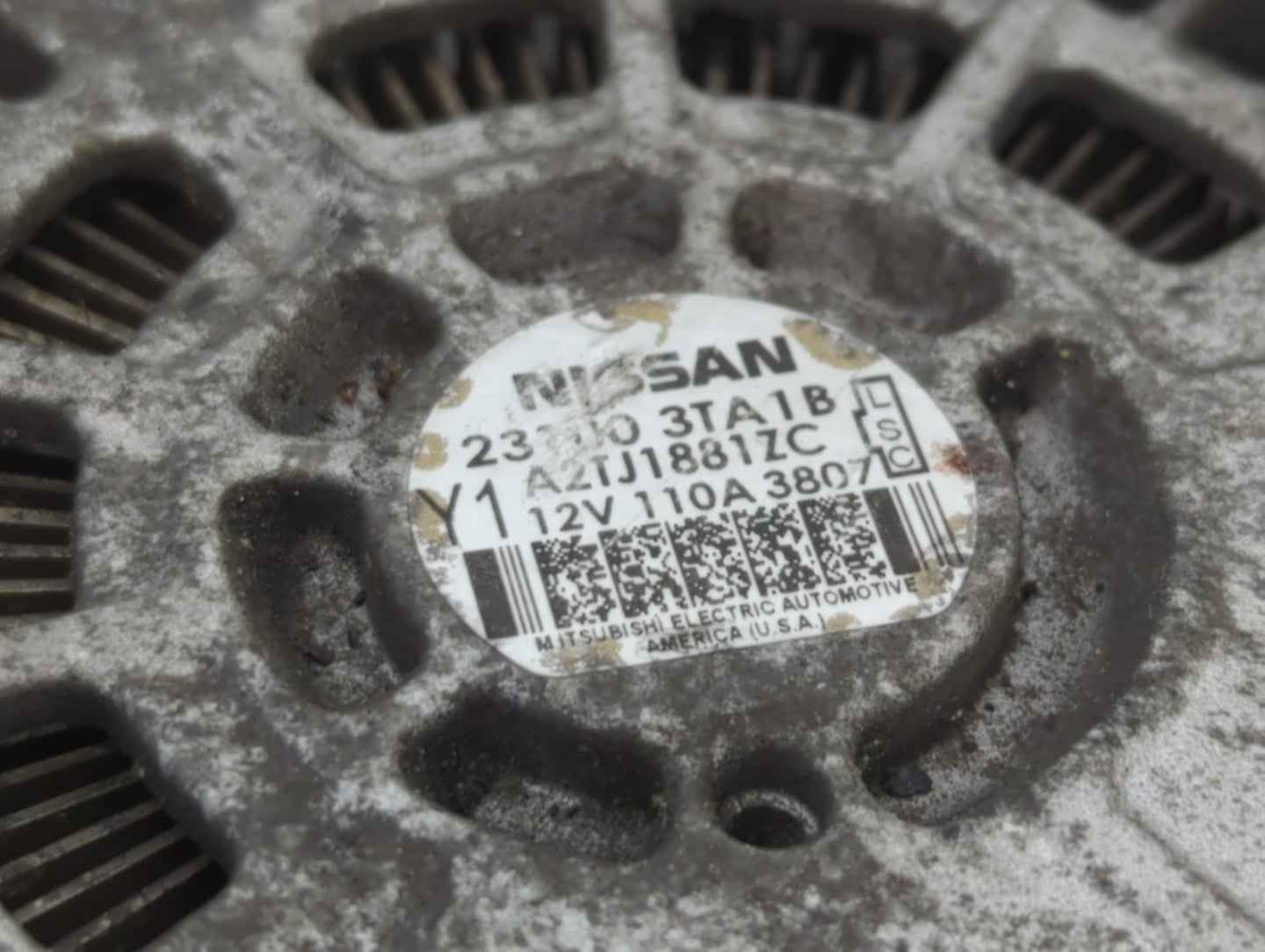2013-2017 Nissan Altima Alternator Replacement Generator Charging Assembly Engine OEM P/N:231U0 3TA1B Fits OEM Used Auto Par