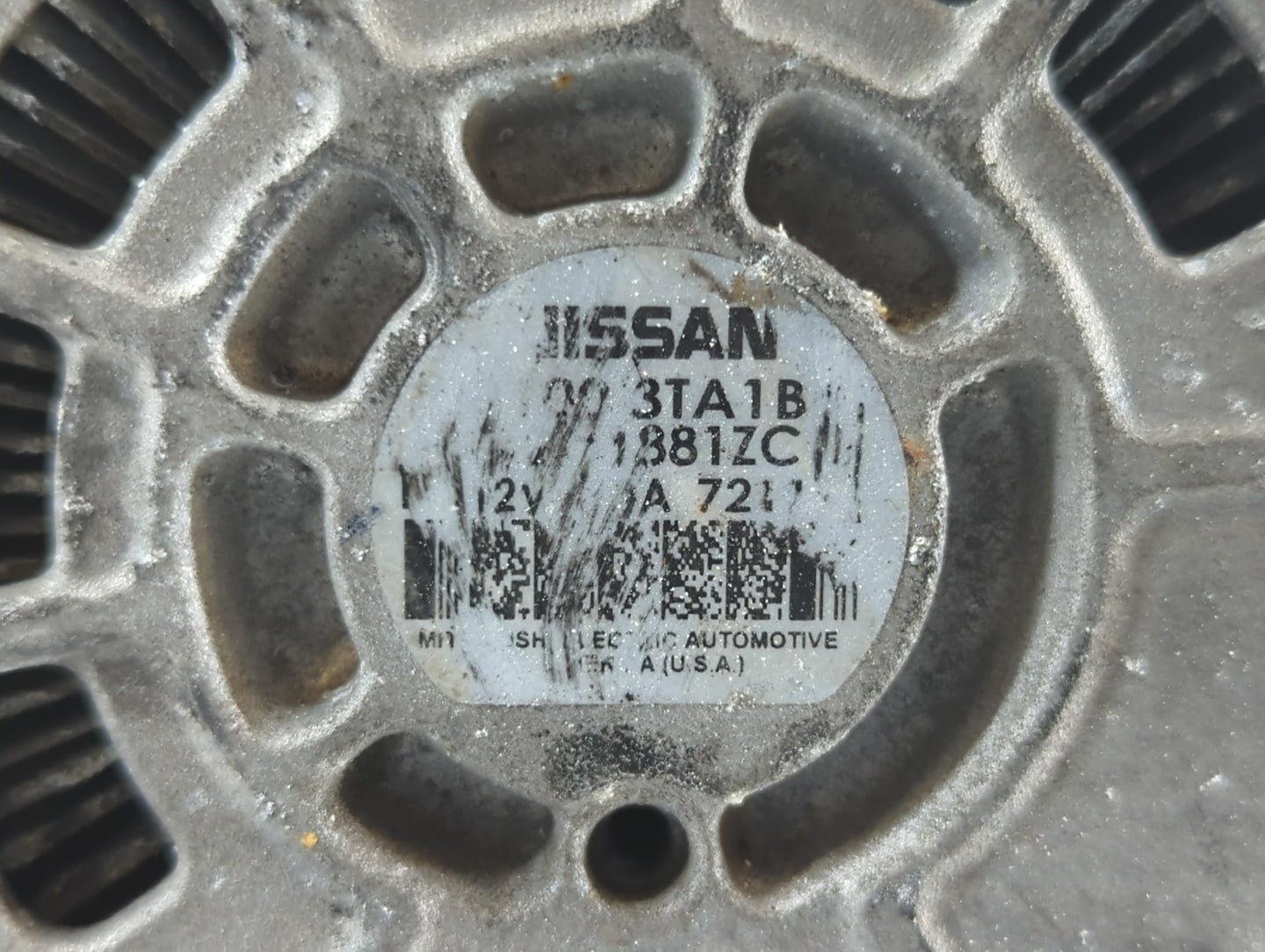 2013-2017 Nissan Altima Alternator Replacement Generator Charging Assembly Engine OEM P/N:A2TJ1881ZC 23100 3TA1B Fits OEM Us