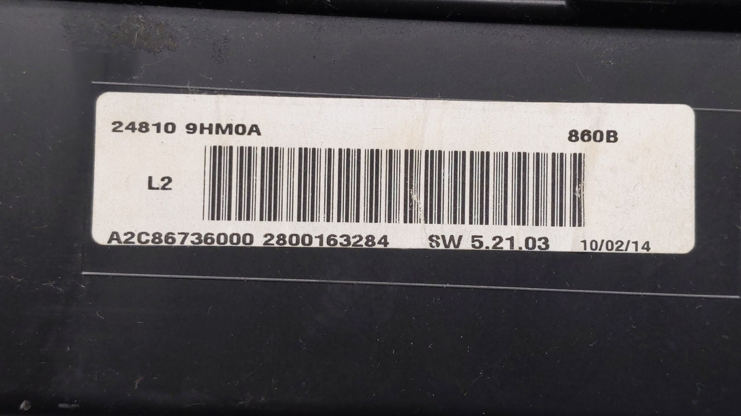 2014 Nissan Altima Instrument Cluster Speedometer Gauges P/N:24810 9HM0A Fits OEM Used Auto Parts - Oemusedautoparts1.com