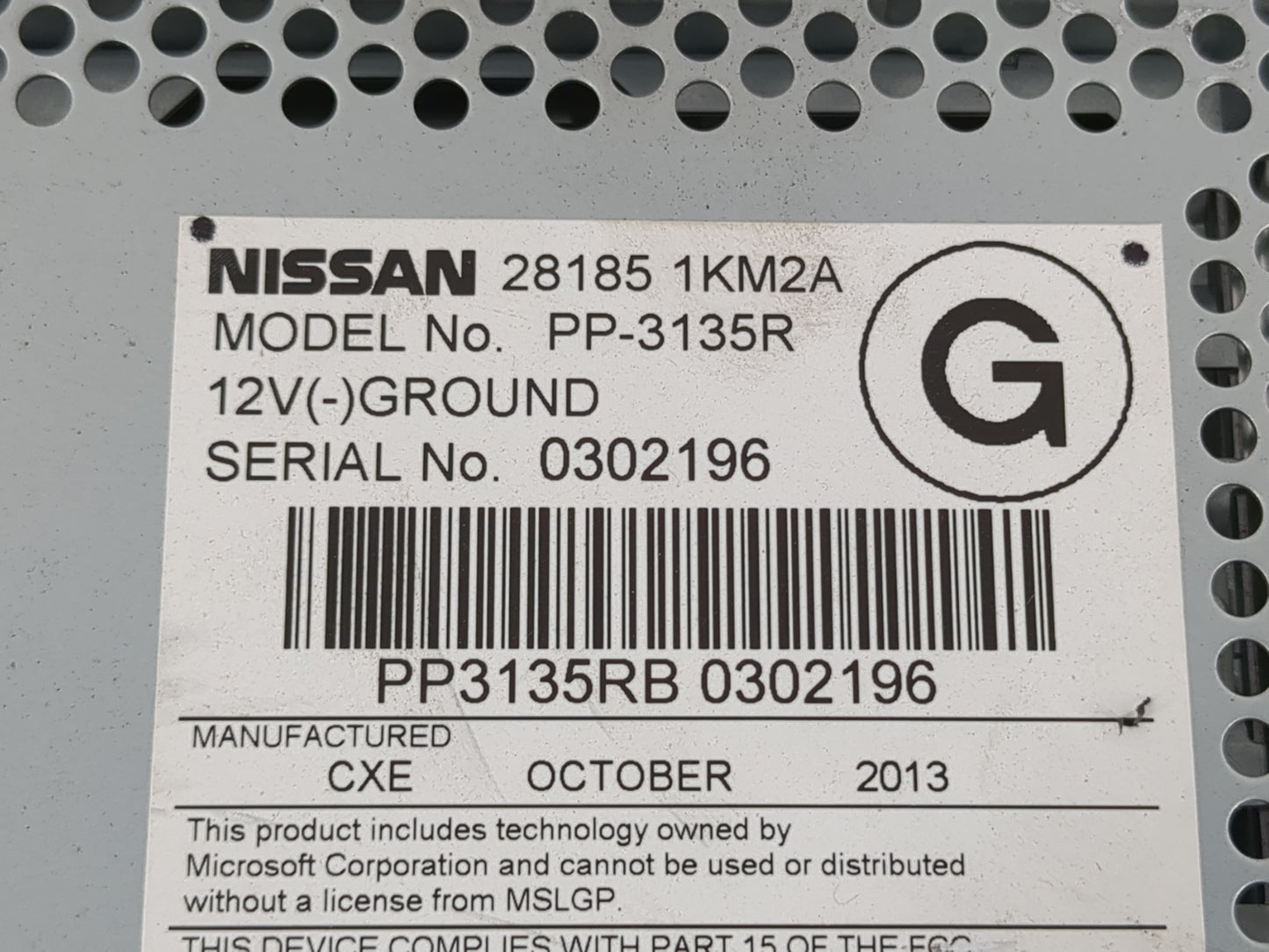 2011-2014 Nissan Juke Radio AM FM Cd Player Receiver Replacement P/N:28185 1KM2A Fits Fits 2011 2012 2013 2014 OEM Used Auto